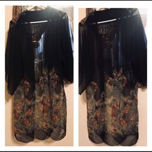 ☘️Good condition VictorianArt black sexy kinmorobe